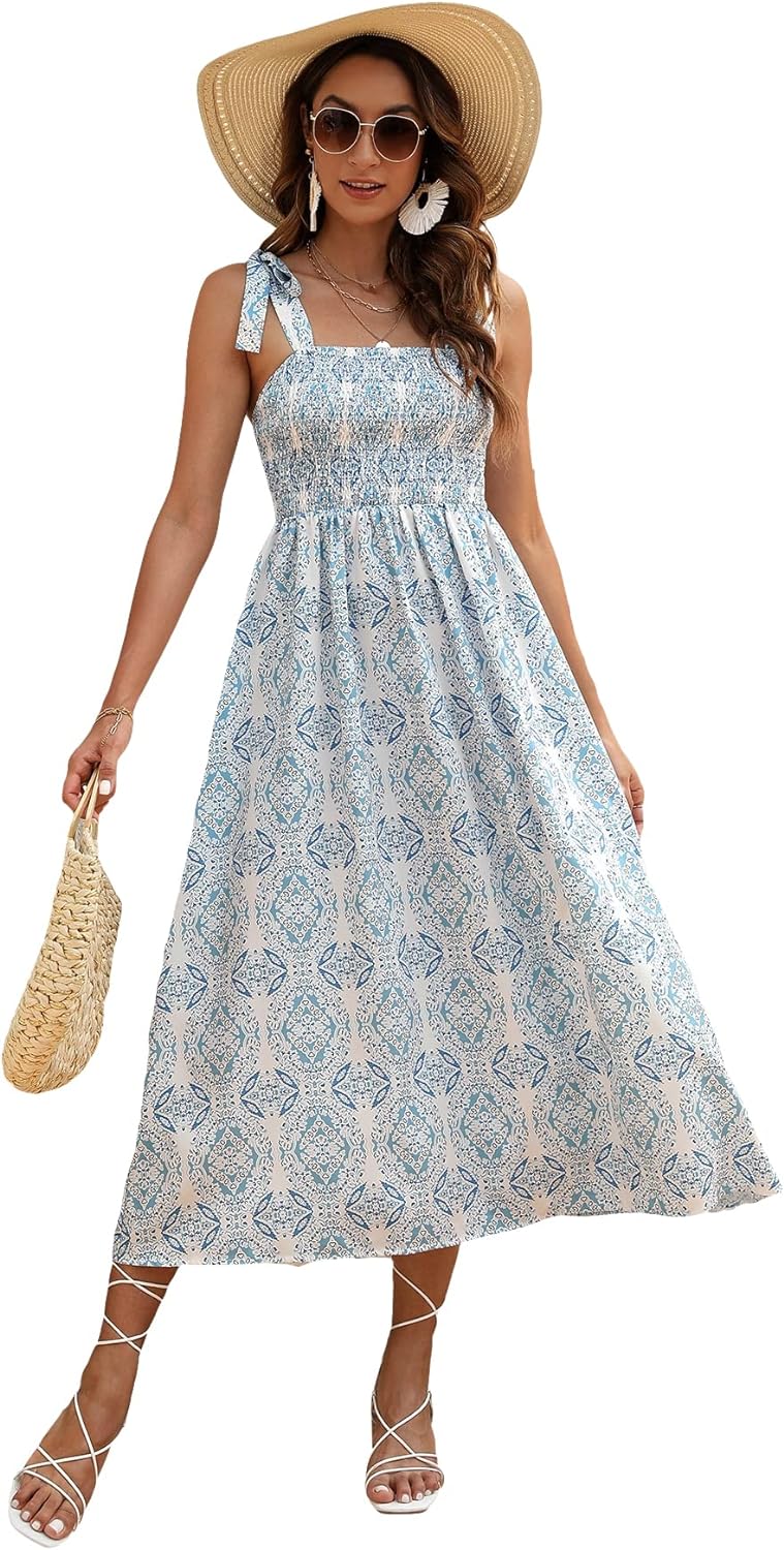 Floral Print Women's Long Dress
