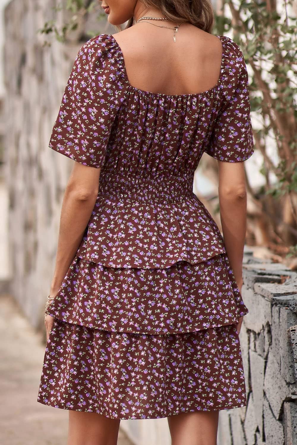 Stylish Printed Summer Short Dress