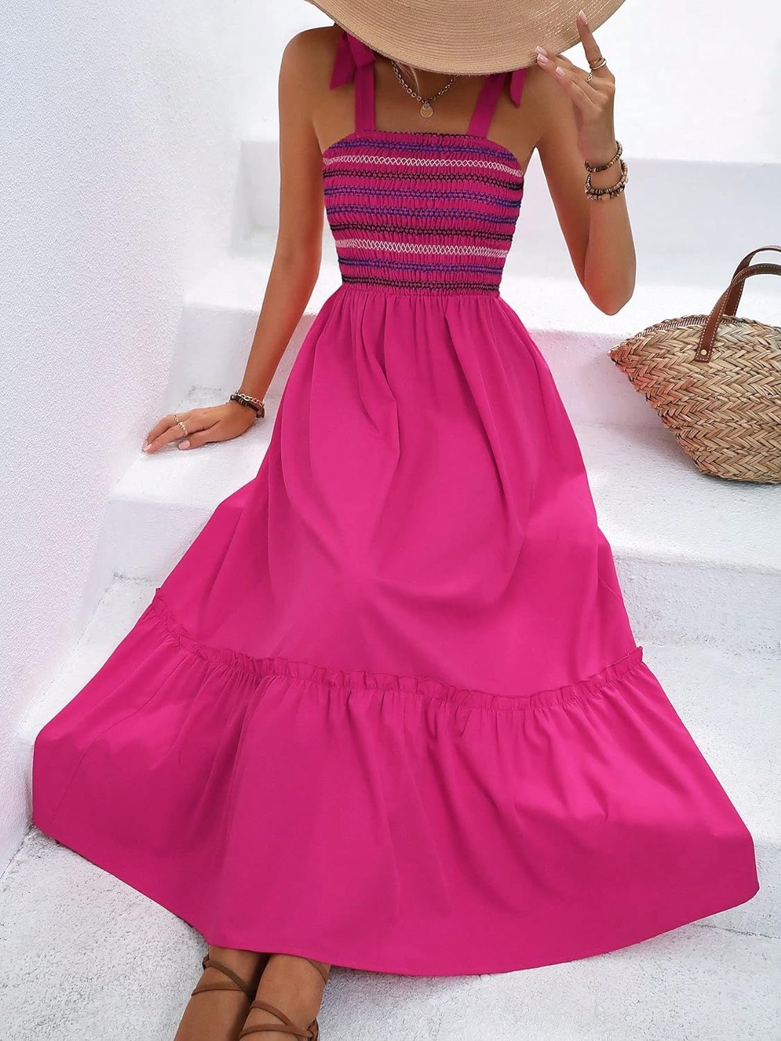 Floral Print Women's Long Dress