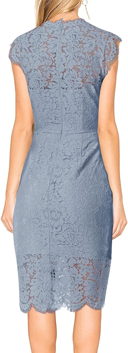 Floral Print Dress with Lace Sleeves for Women