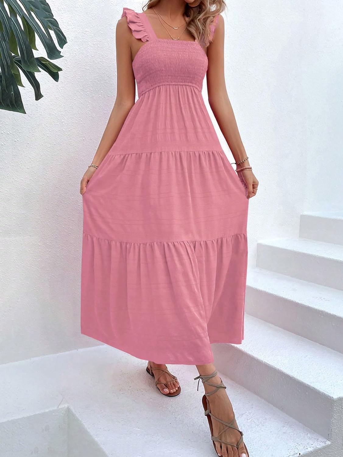 Floral Print Women's Long Dress