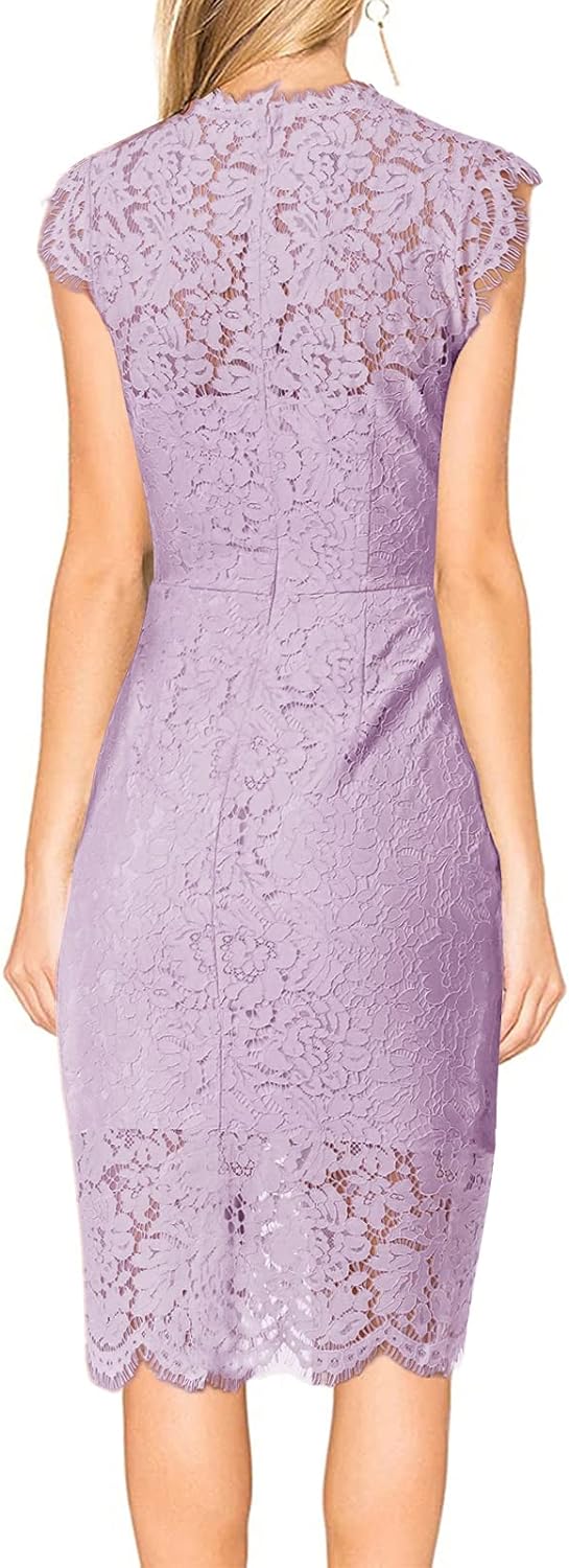 Floral Print Dress with Lace Sleeves for Women