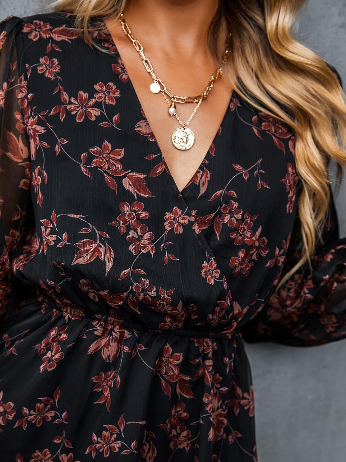 Floral Printed Chiffon Dress