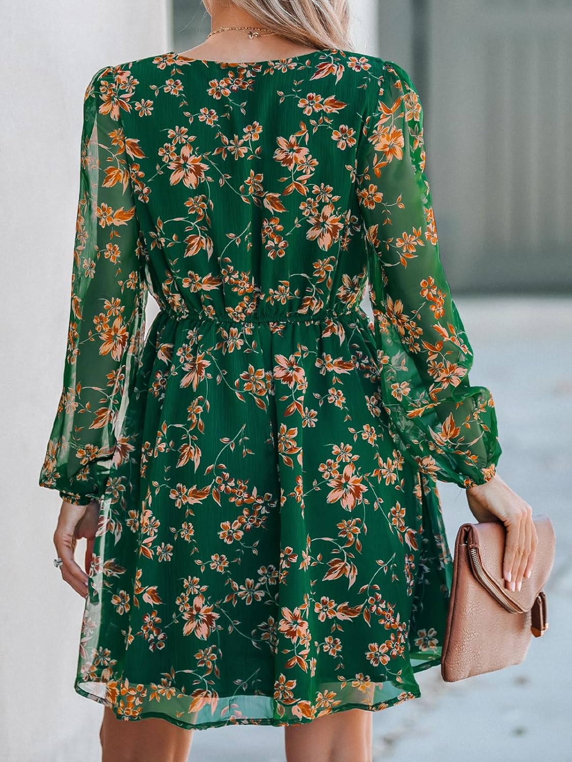 Floral Printed Chiffon Dress