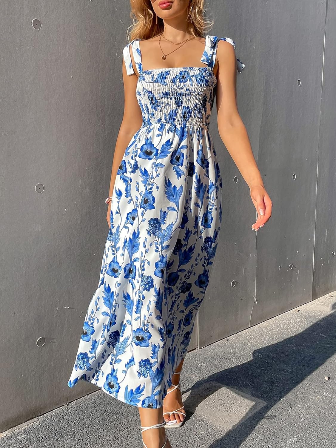 Floral Print Women's Long Dress
