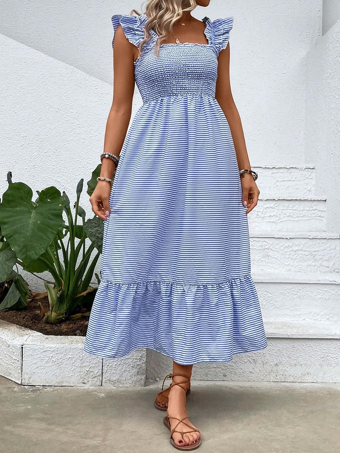 Floral Print Women's Long Dress