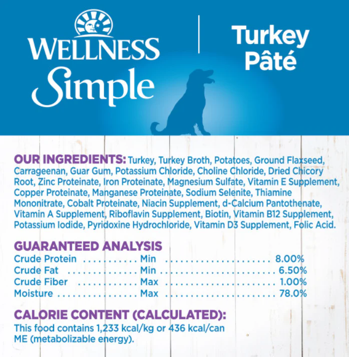 Wellness Simple Natural Limited Ingredient Diet Turkey And Potato 