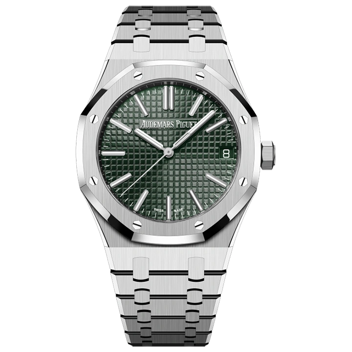 ROYAL OAK SELFWINDING 50TH ANNIVERSARY Ref. 15510ST.OO.1320ST.04 This 41 mm Royal Oak Selfwinding in stainless steel sports