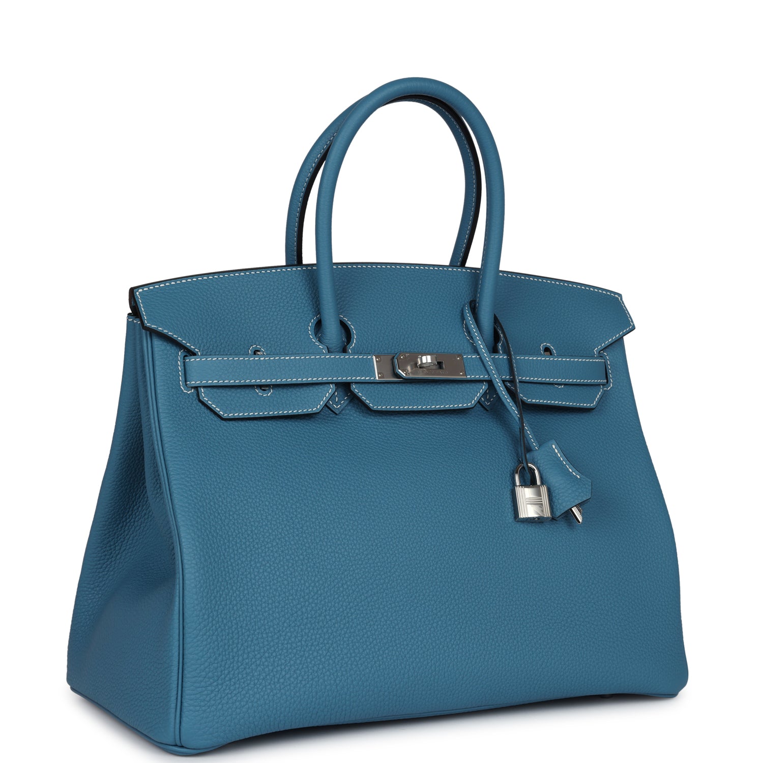 Hermes Birkin 35 Blue Jean Togo Palladium Hardware