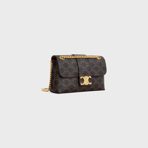 TEEN CELINE VICTOIRE BAG IN TRIOMPHE CANVAS TAN