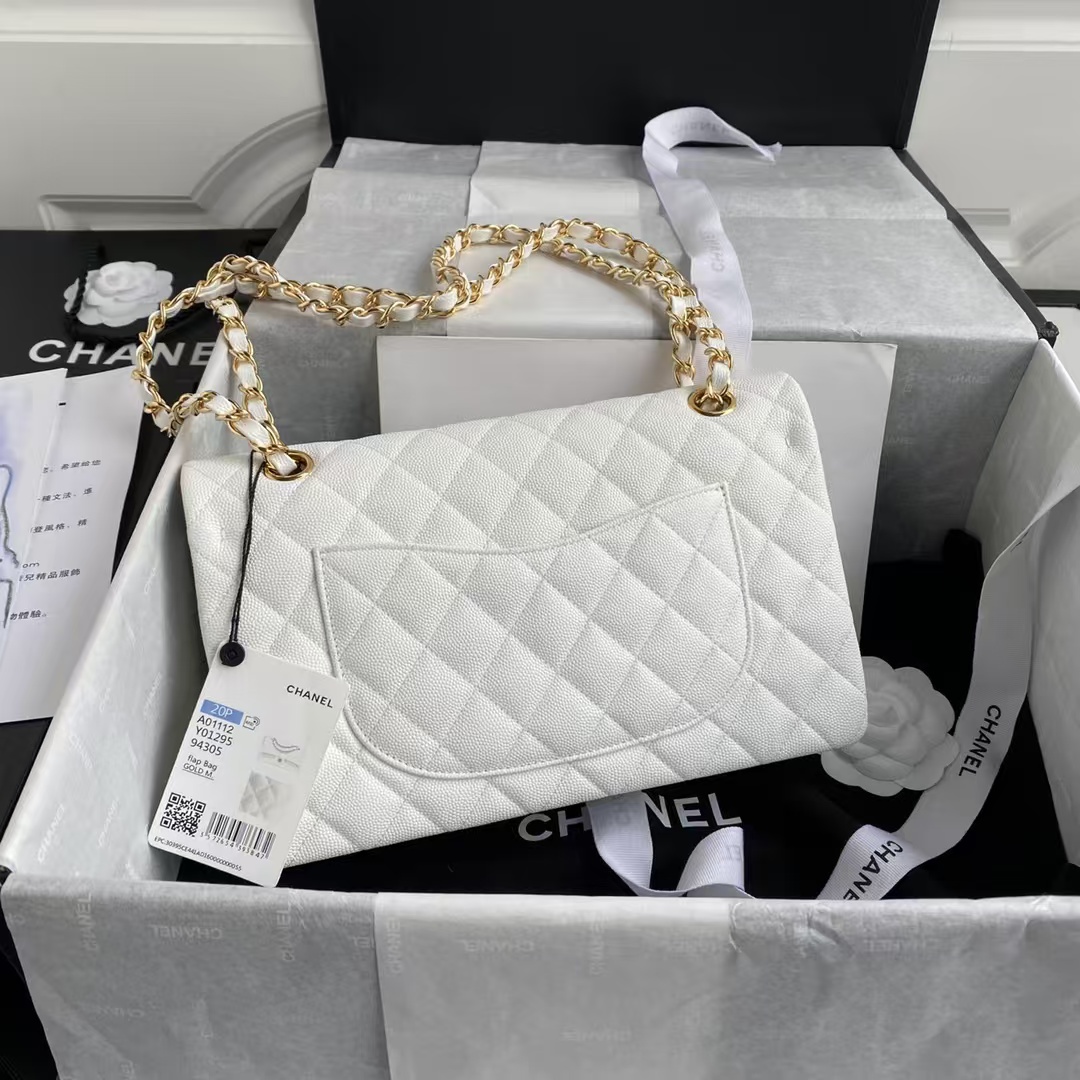 Chanel Classic 11.12 Handbag Caviar Gold Hardware
