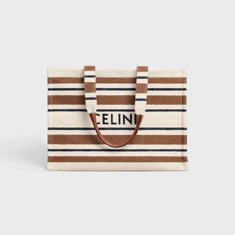 LARGE CABAS THAIS IN STRIPED TEXTILE WITH CELINE JACQUARD MULTICOLOR