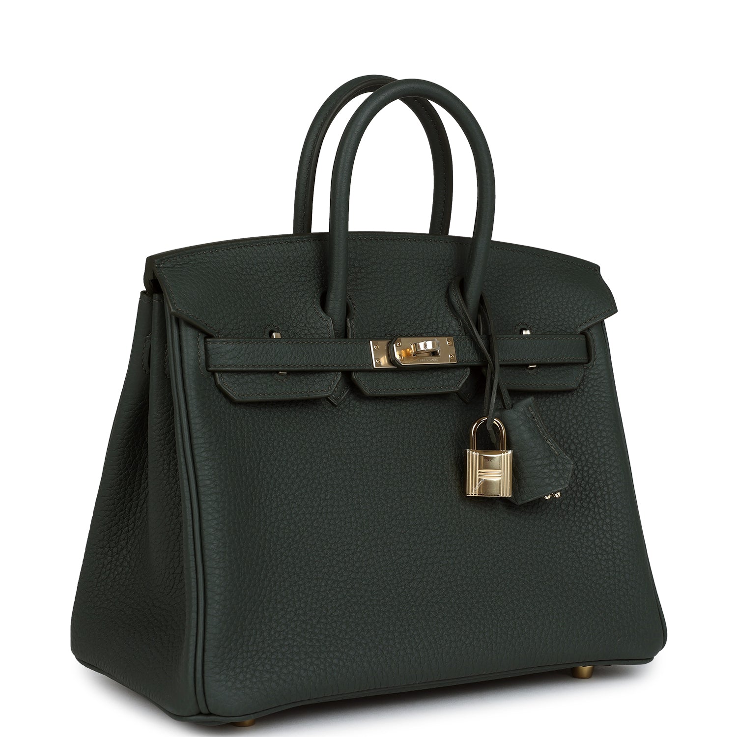 Hermes Birkin 25 Vert Mangrove Togo Permabrass Hardware