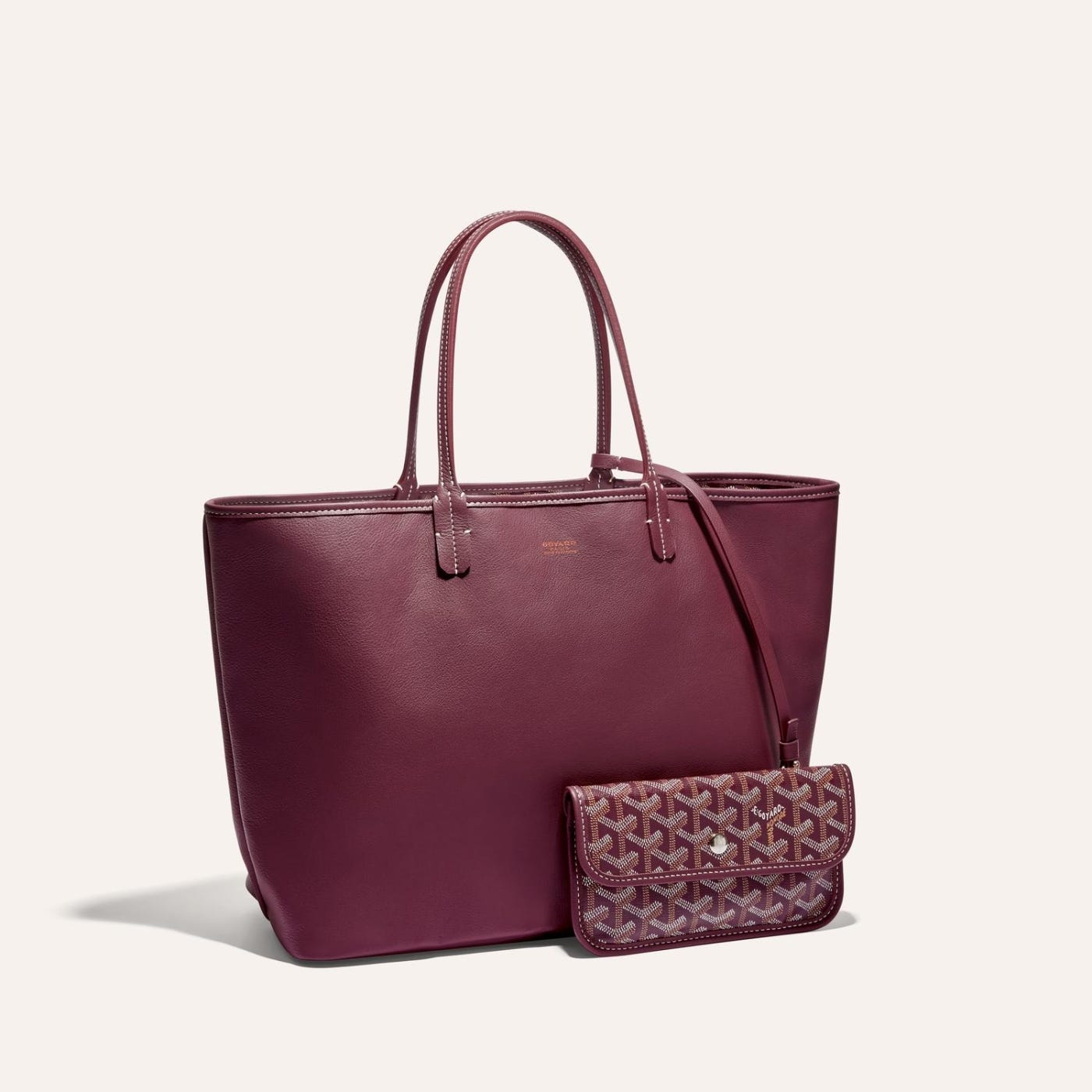Goyard Goyardine Bordeaux Anjou PM Reversible Tote Bag Palladium Hardware