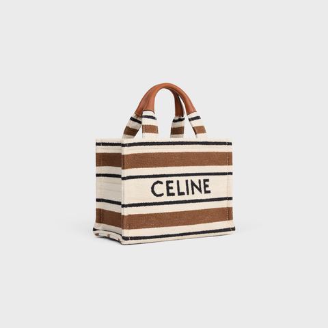 SMALL CABAS THAIS IN STRIPED TEXTILE WITH CELINE JACQUARD MULTICOLOR