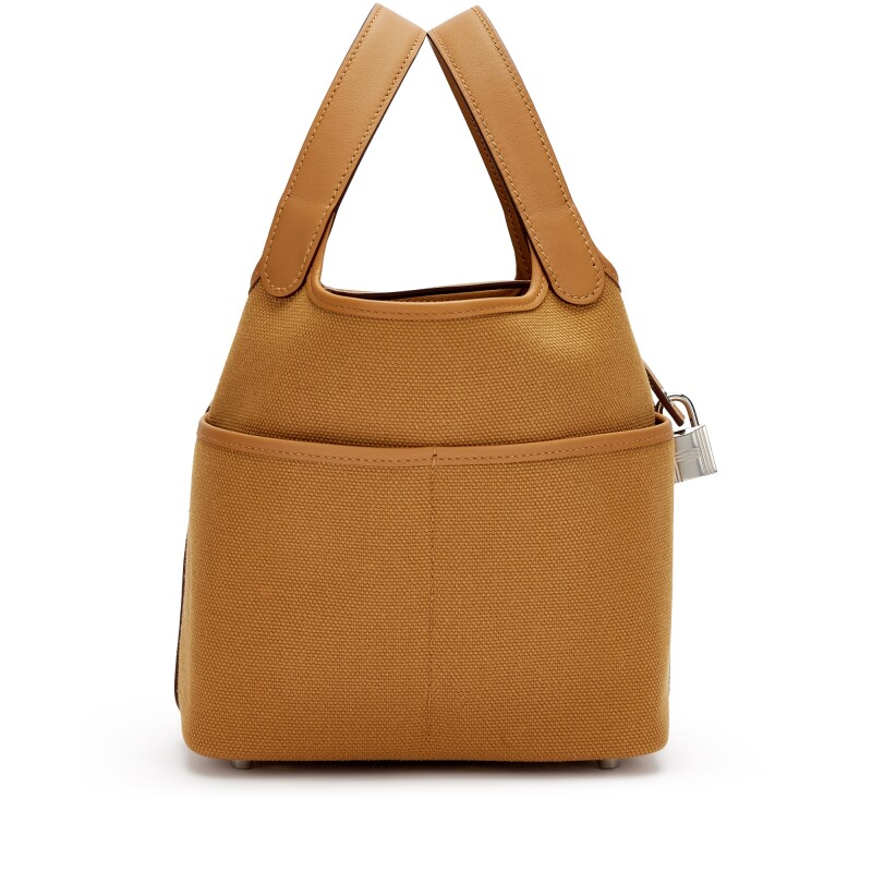 Hermes Sesame Swift and Toile Goeland Cargo Picotin Lock 18 Palladium Hardware