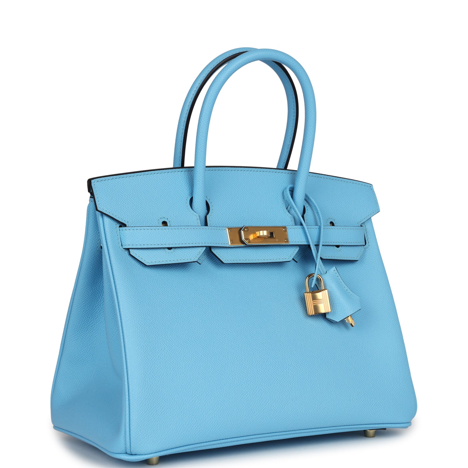 Hermes Birkin 30 Celeste Epsom Gold Hardware