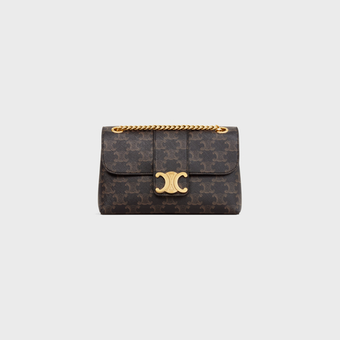 TEEN CELINE VICTOIRE BAG IN TRIOMPHE CANVAS TAN