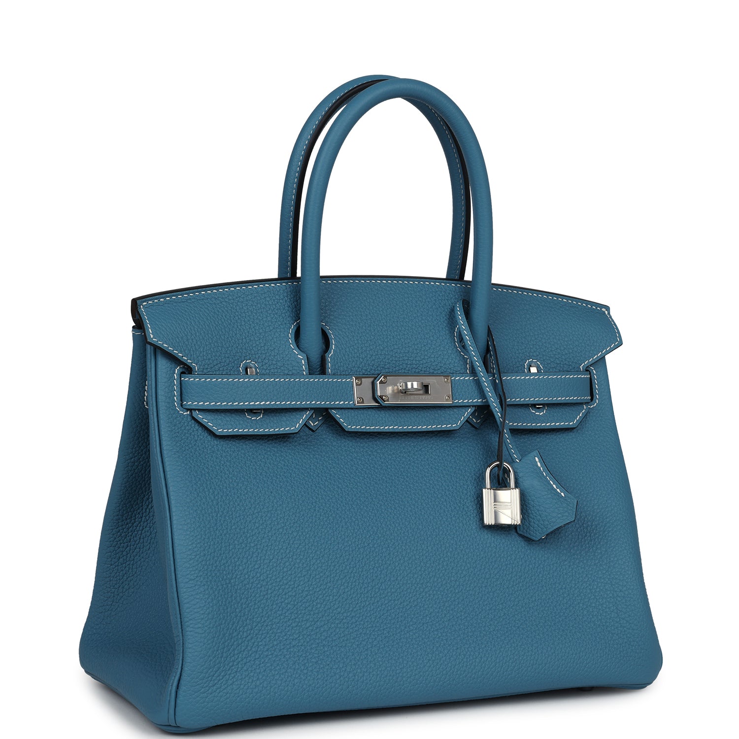 Hermes Birkin 30 Blue Jean Togo Palladium Hardware