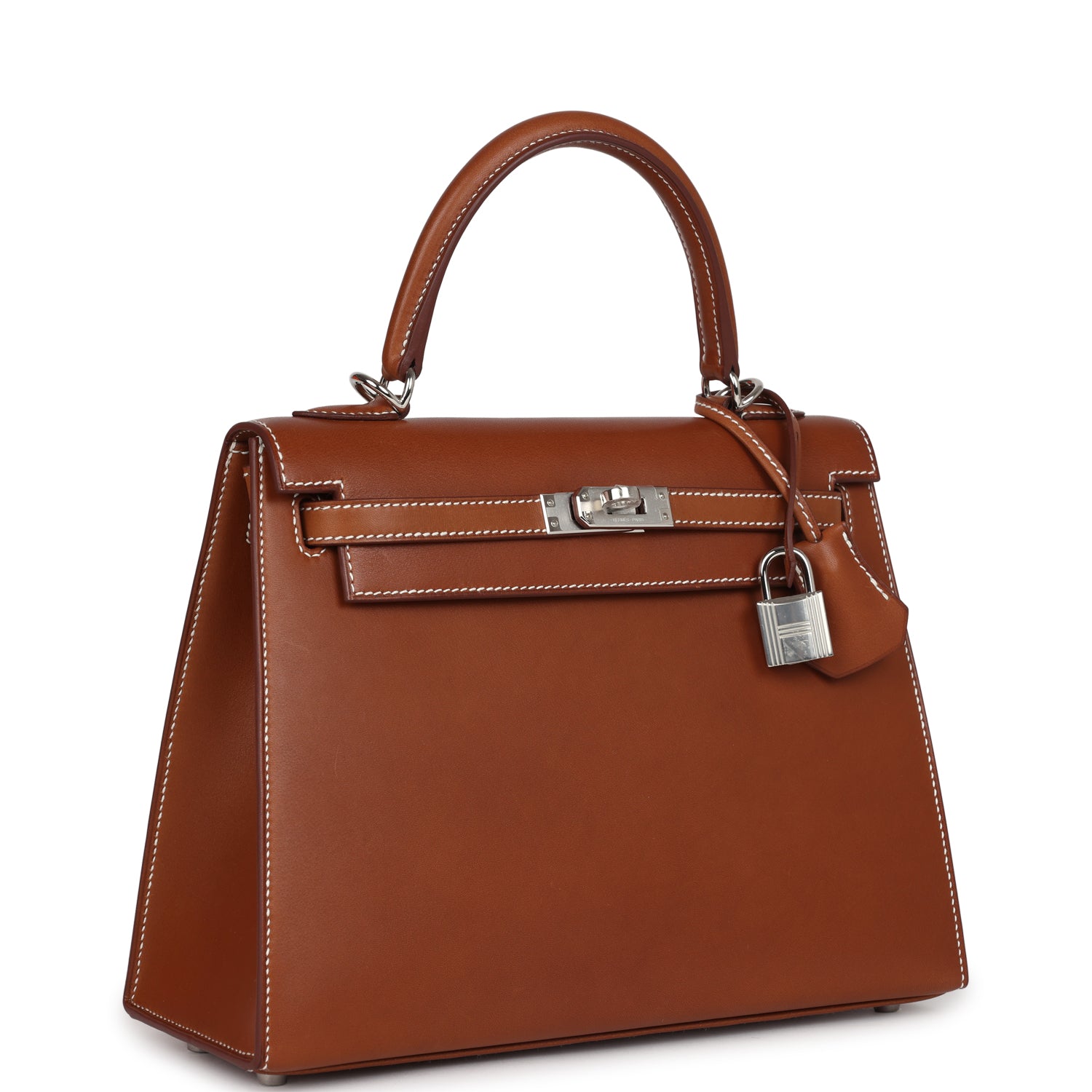 Hermes Kelly Sellier 25 Fauve Barenia Palladium Hardware