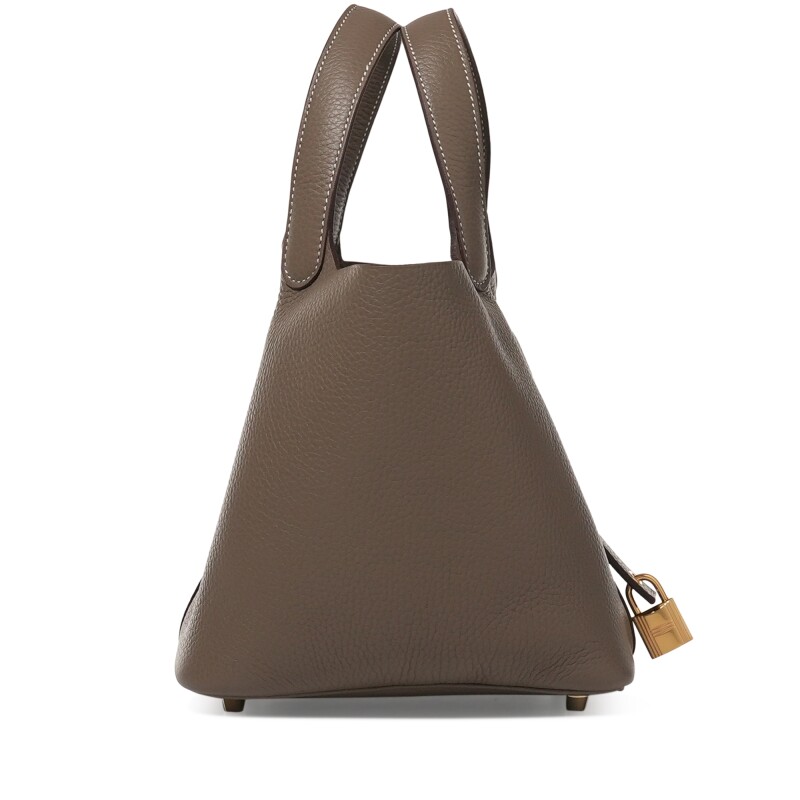 Hermes Etoupe Clemence Picotin Lock 18 Gold Hardware