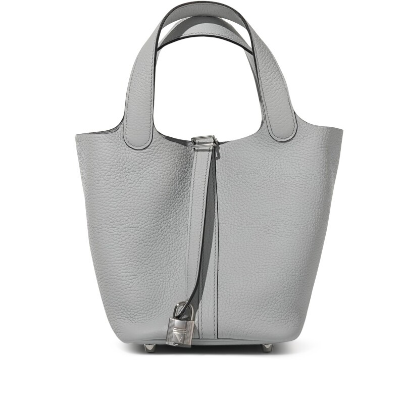 Hermes Bleu Pale Clemence Picotin Lock 18 Palladium Hardware