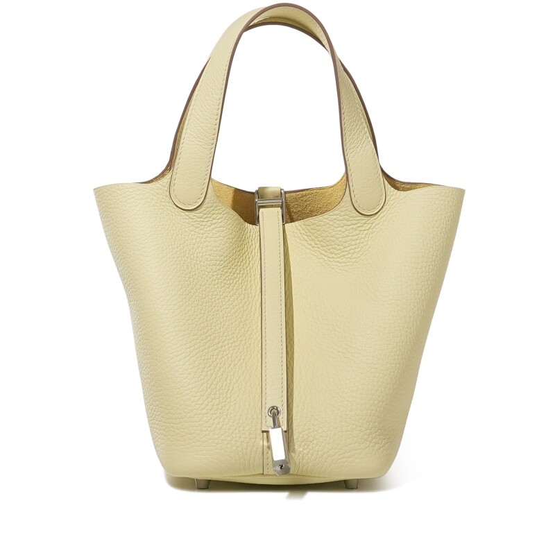 Hermes Jaune Milton Clemence Picotin Lock 18 Palladium Hardware