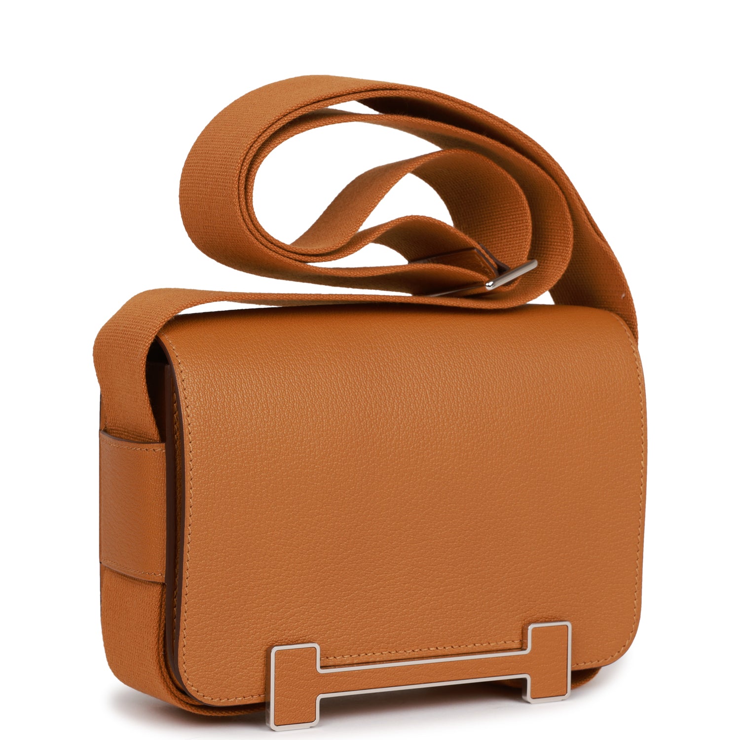 Hermes Geta Caramel Chevre Palladium Hardware