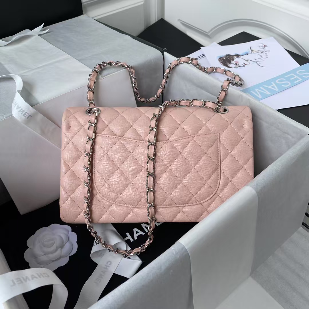 Chanel Classic 11.12 Handbag Caviar Silver Hardware