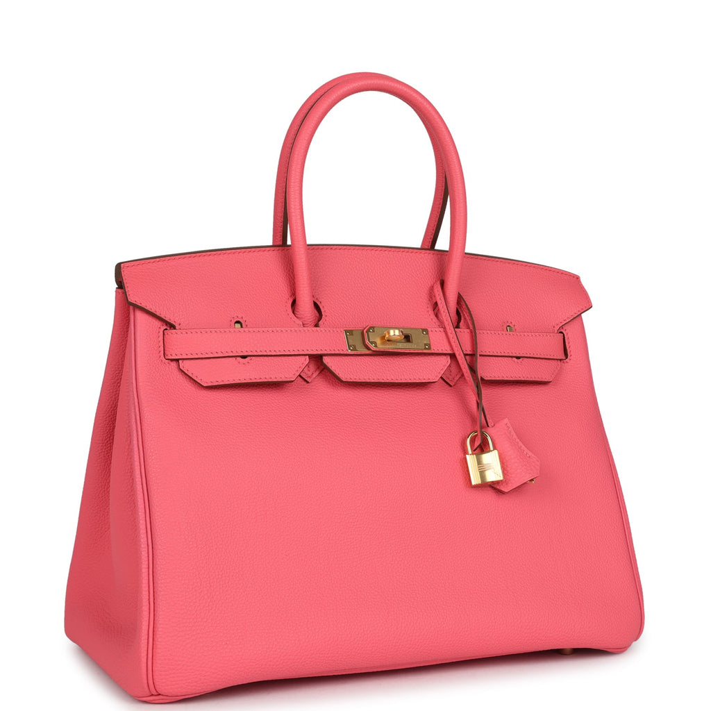 Hermes Birkin 35 Rose Lipstick Togo Gold Hardware