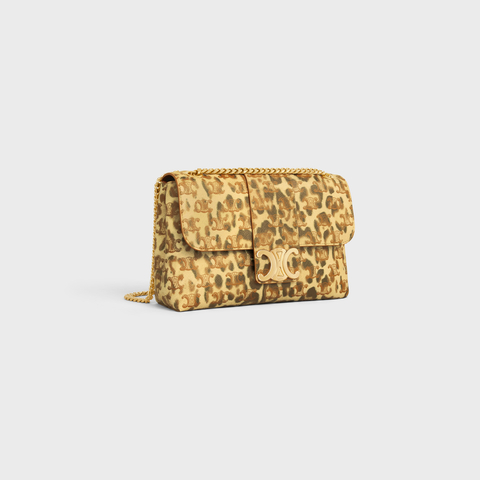 MEDIUM CELINE VICTOIRE BAG IN TRIOMPHE CANVAS WITH LEOPARD PRINT LEOPARD