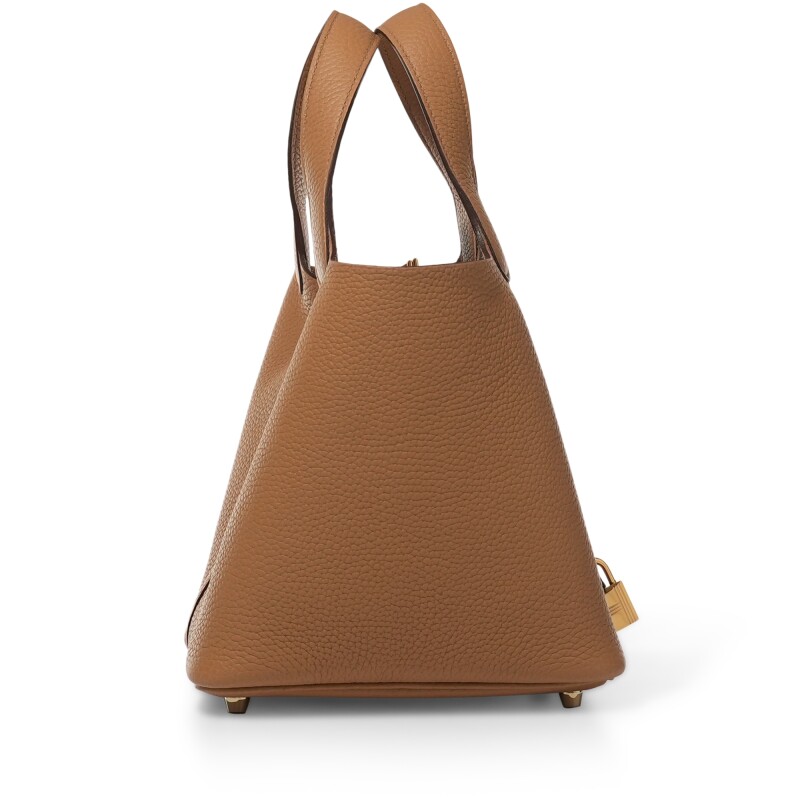 Hermes Biscuit Clemence Picotin Lock 18 Gold Hardware
