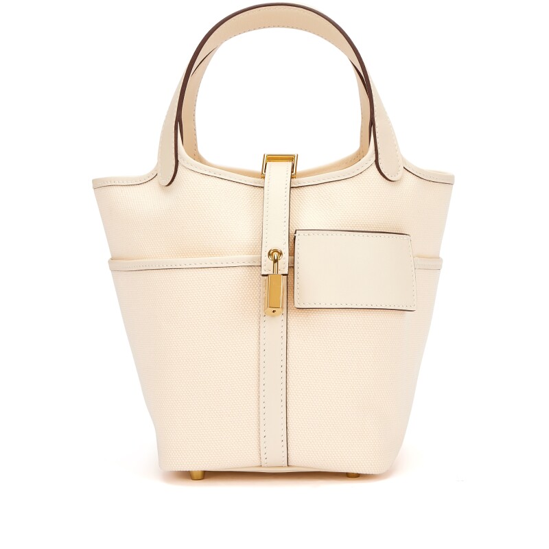 Hermes Nata Swift and Toile Geoland Cargo Picotin Lock 18 Palladium Hardware