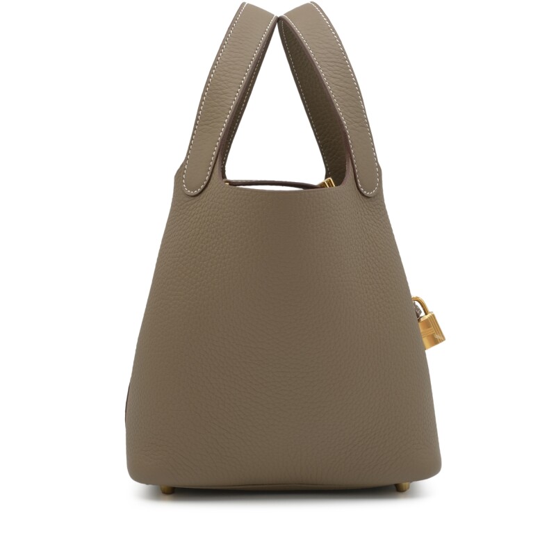 Hermes Etoupe Clemence Picotin Lock 18 Gold Hardware