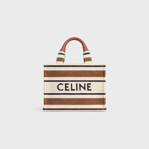 SMALL CABAS THAIS IN STRIPED TEXTILE WITH CELINE JACQUARD MULTICOLOR