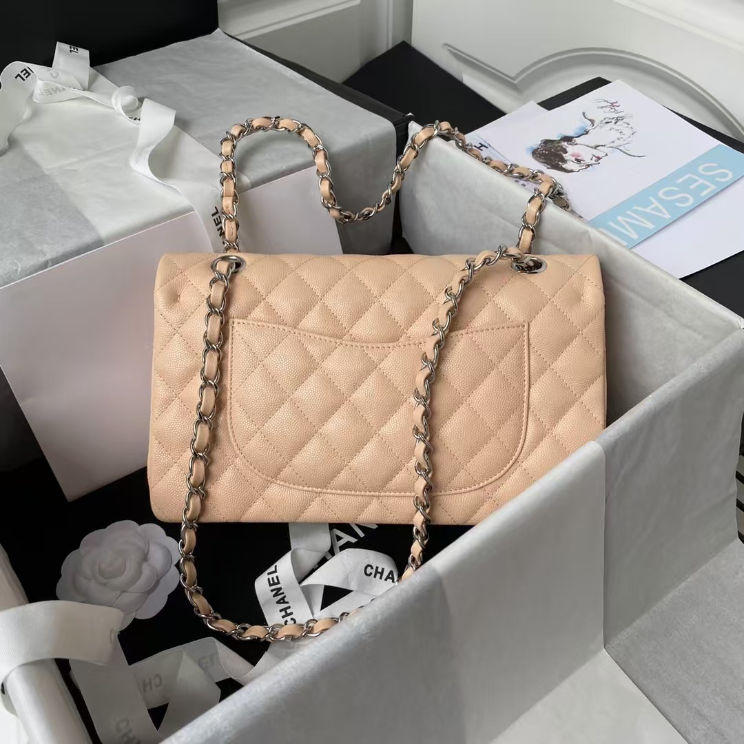 Chanel Classic 11.12 Handbag Caviar Silver Hardware
