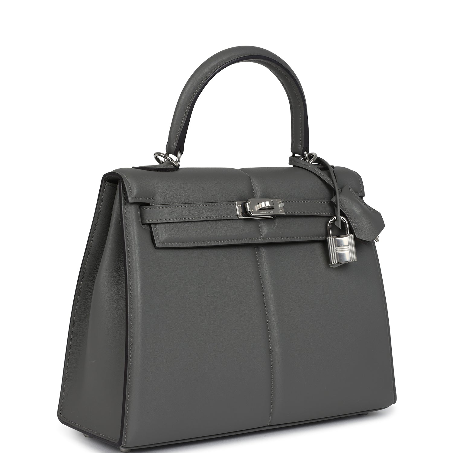 Hermes Kelly Sellier 25 Gris Meyer Swift Palladium Hardware