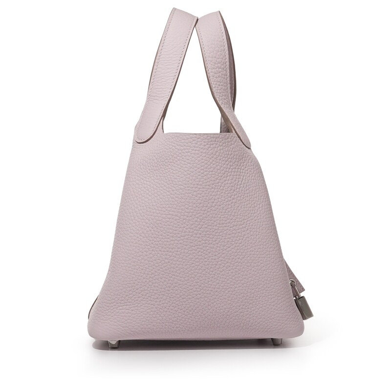 Hermes Mauve Pale Clemence Picotin Lock 18 Palladium Hardware