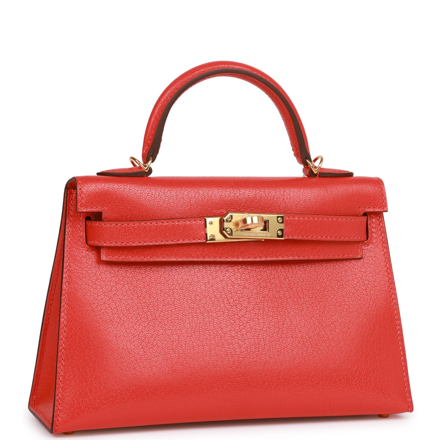 Hermes Kelly Sellier 20 Capucine Chevre Gold Hardware