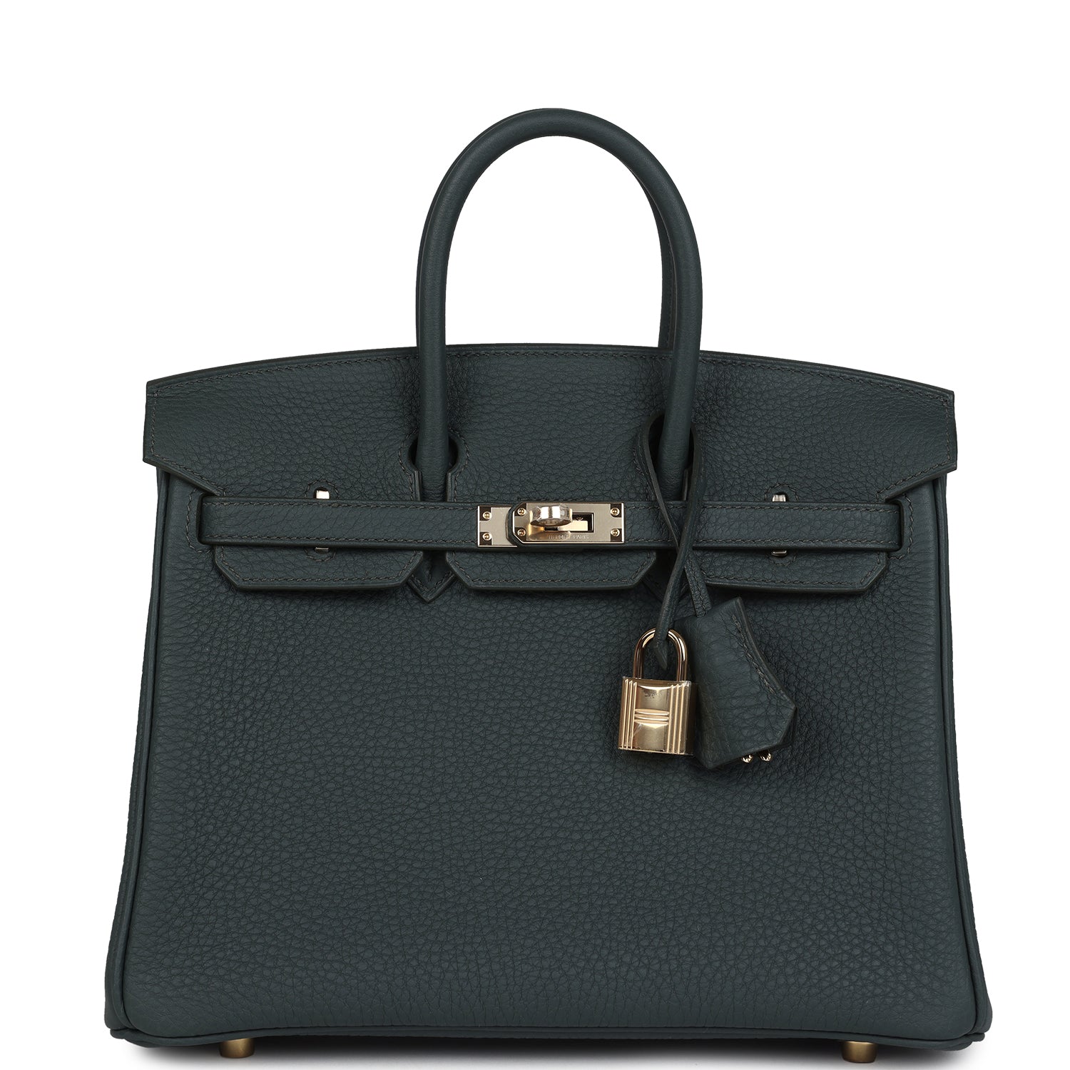 Hermes Birkin 25 Vert Mangrove Togo Permabrass Hardware