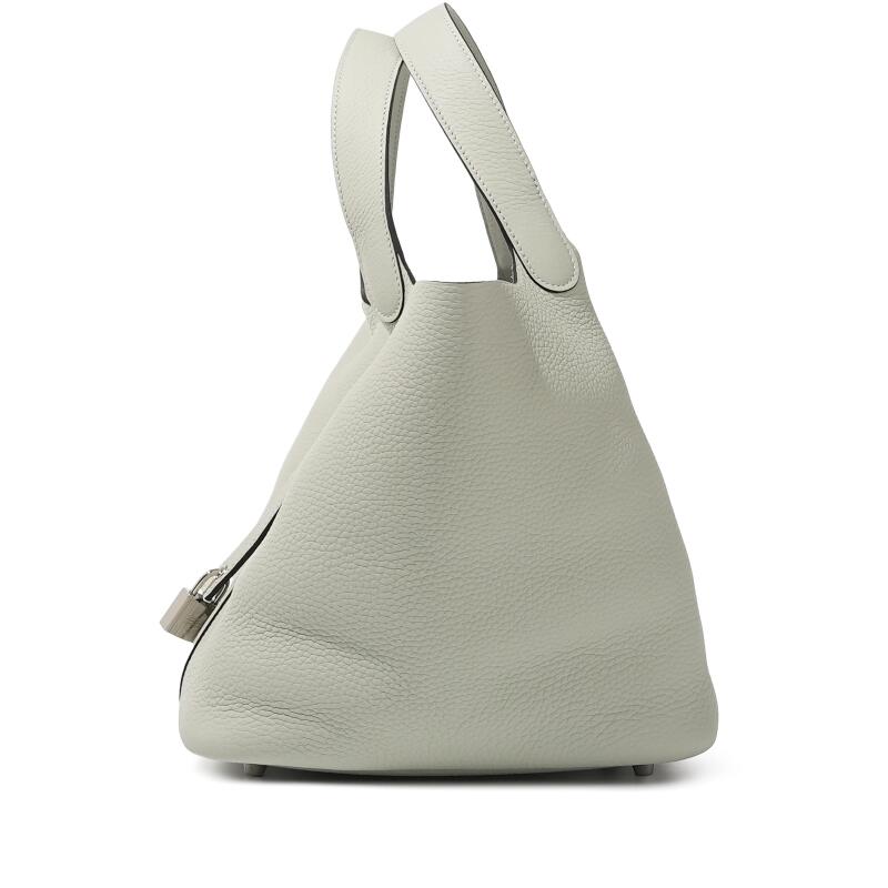 Hermes Gris Neve Clemence Picotin Lock 22 Palladium Hardware