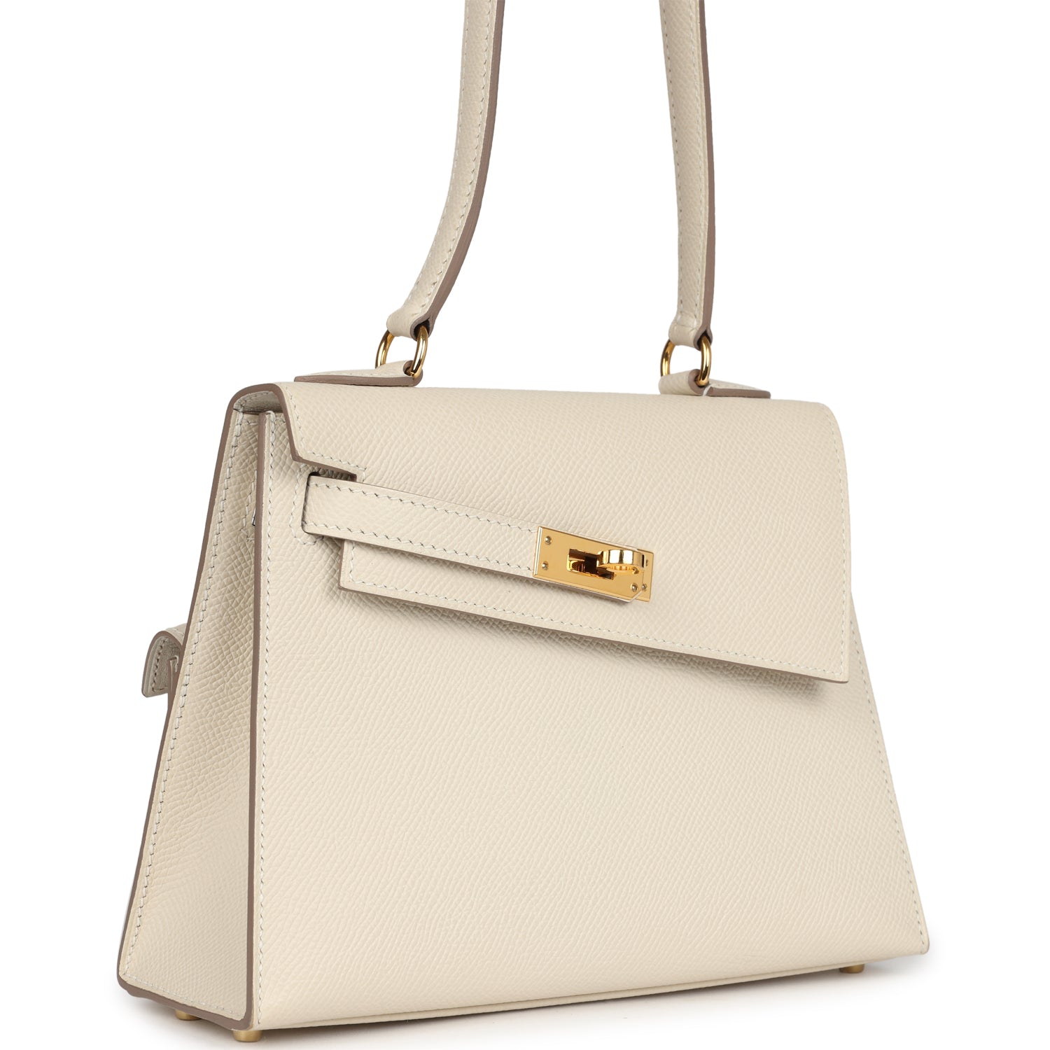 Hermes Kelly Sellier en Desordre 20 Craie Epsom Gold Hardware