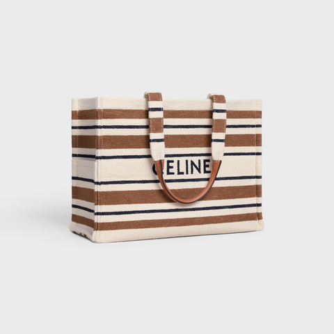 LARGE CABAS THAIS IN STRIPED TEXTILE WITH CELINE JACQUARD MULTICOLOR