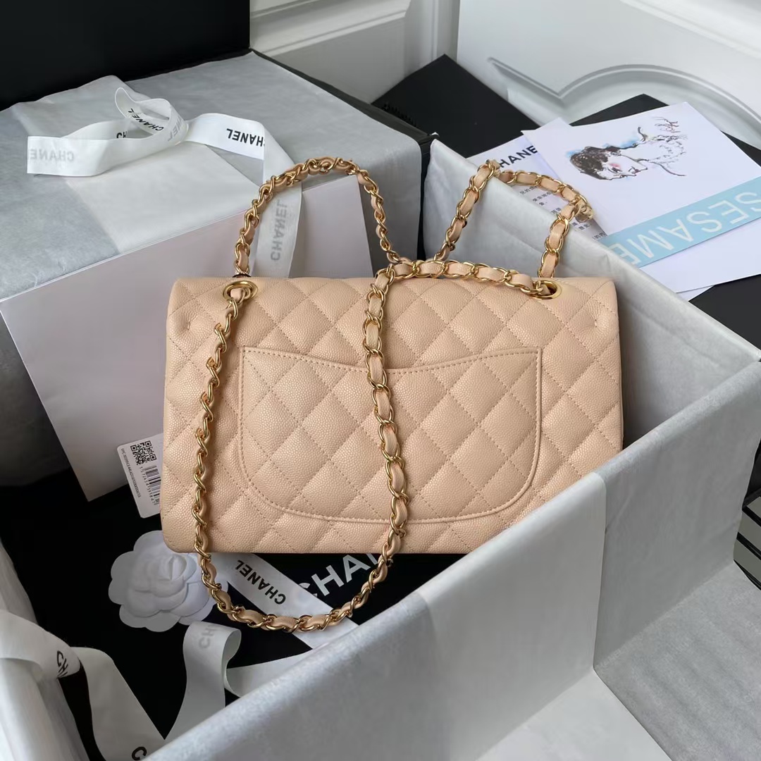Chanel Classic 11.12 Handbag Caviar Gold Hardware