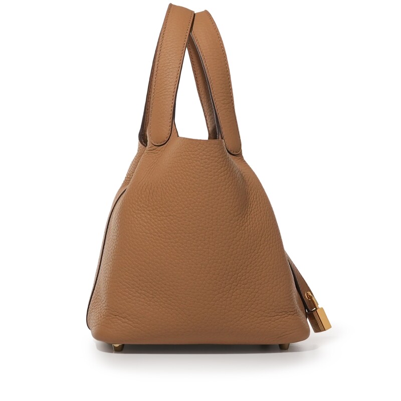 Hermes Biscuit Clemence Picotin Lock 18 Gold Hardware