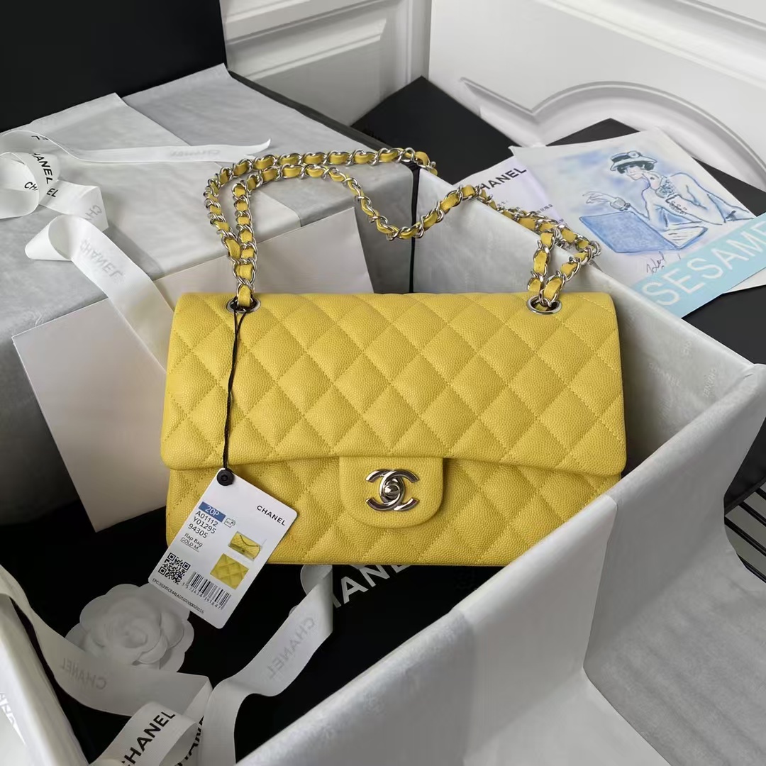 Chanel Classic 11.12 Handbag Caviar Silver Hardware