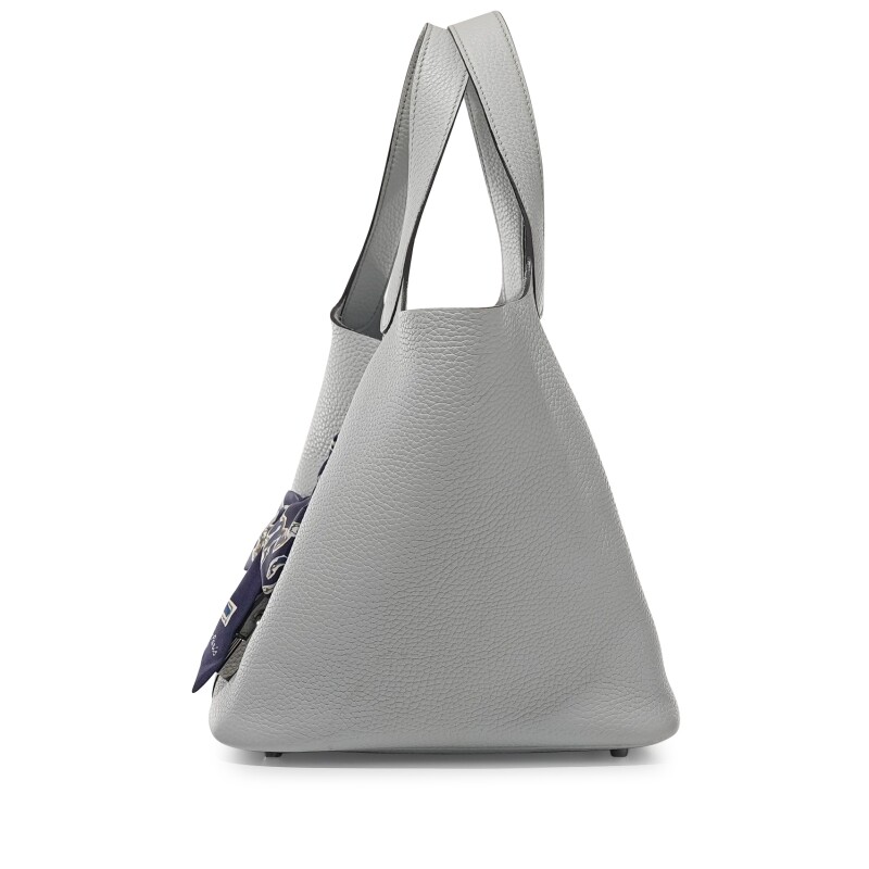 Hermes Bleu Pale Clemence Picotin Lock 22 Palladium Hardware