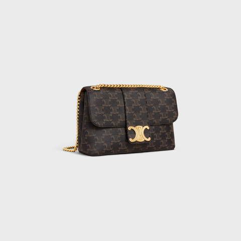 MEDIUM CELINE VICTOIRE BAG IN TRIOMPHE CANVAS TAN