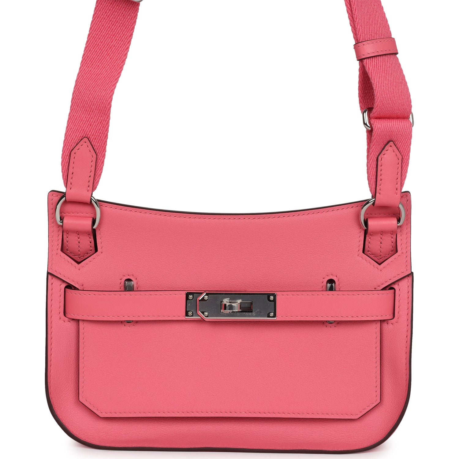 Hermes Mini Jypsiere Rose Azalee Swift Palladium Hardware