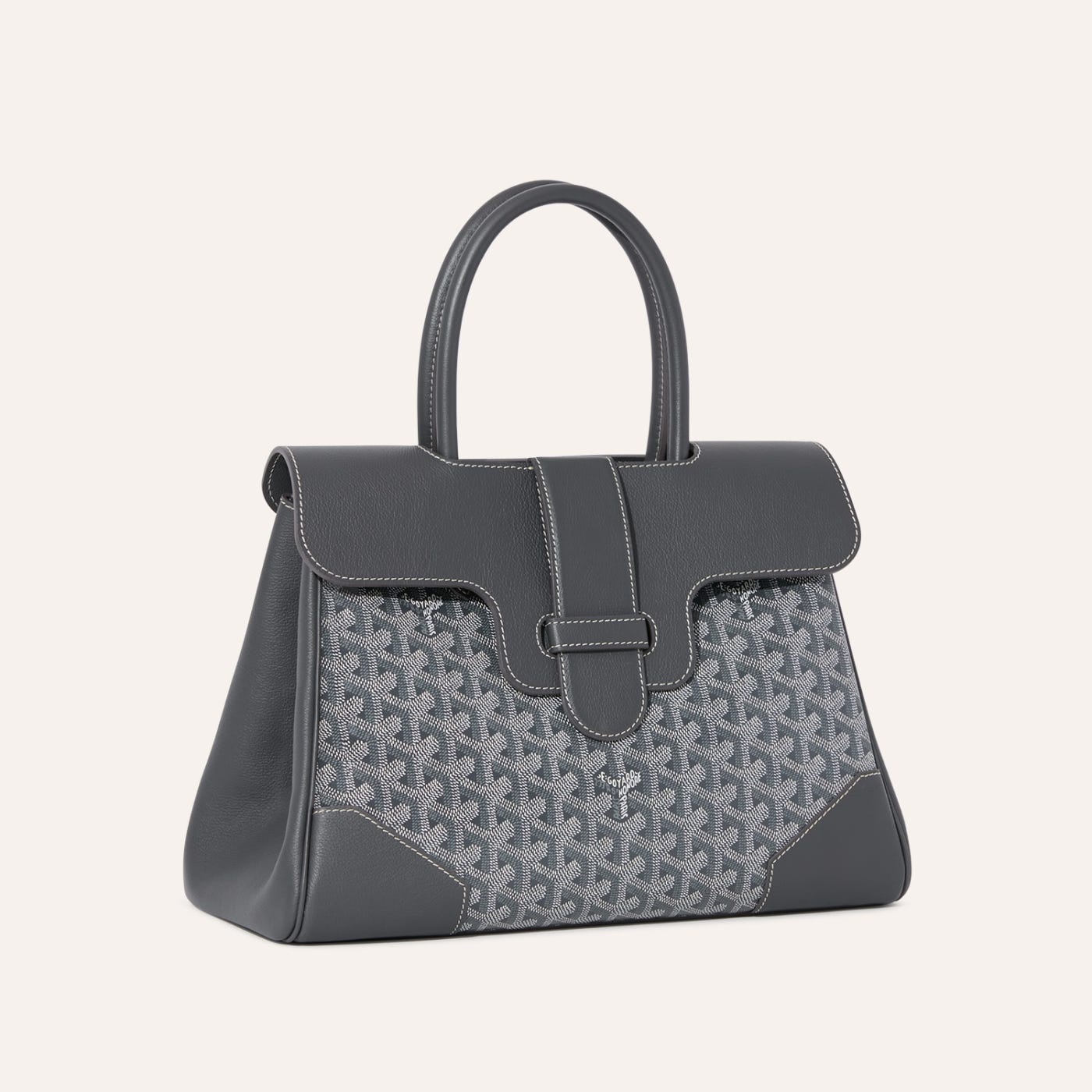 Goyard Saigon Tote Grey Goyardine Canvas Palladium Hardware